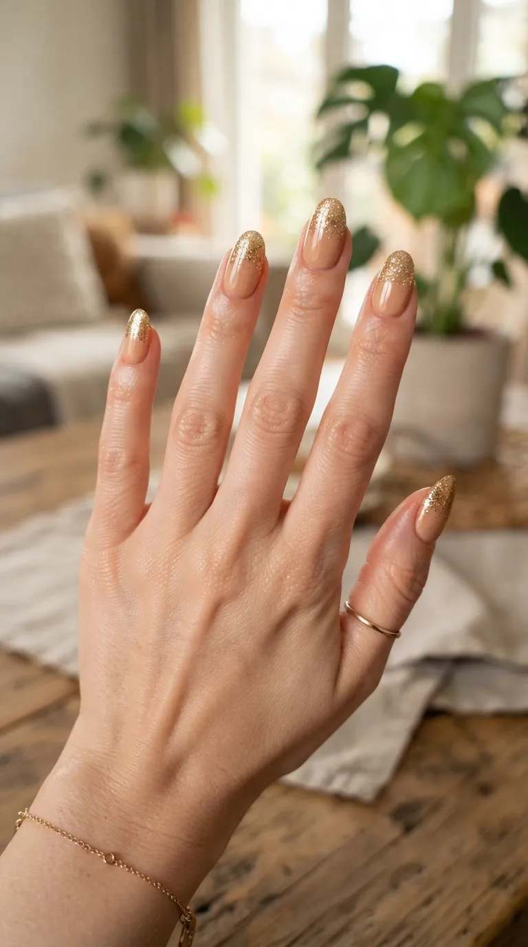 14. Glitter Gradient Tips