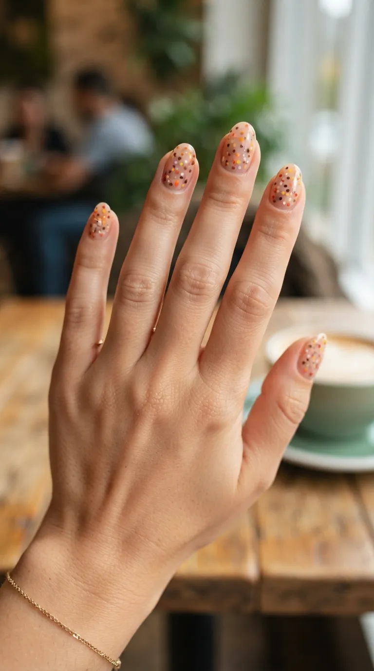 16. Confetti Sprinkle Nails