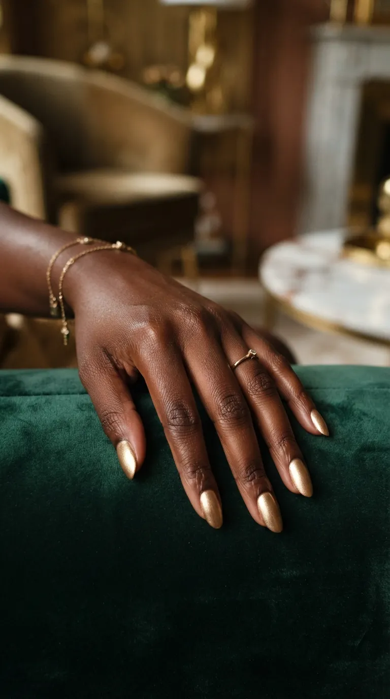 2. Metallic Gold Glamour