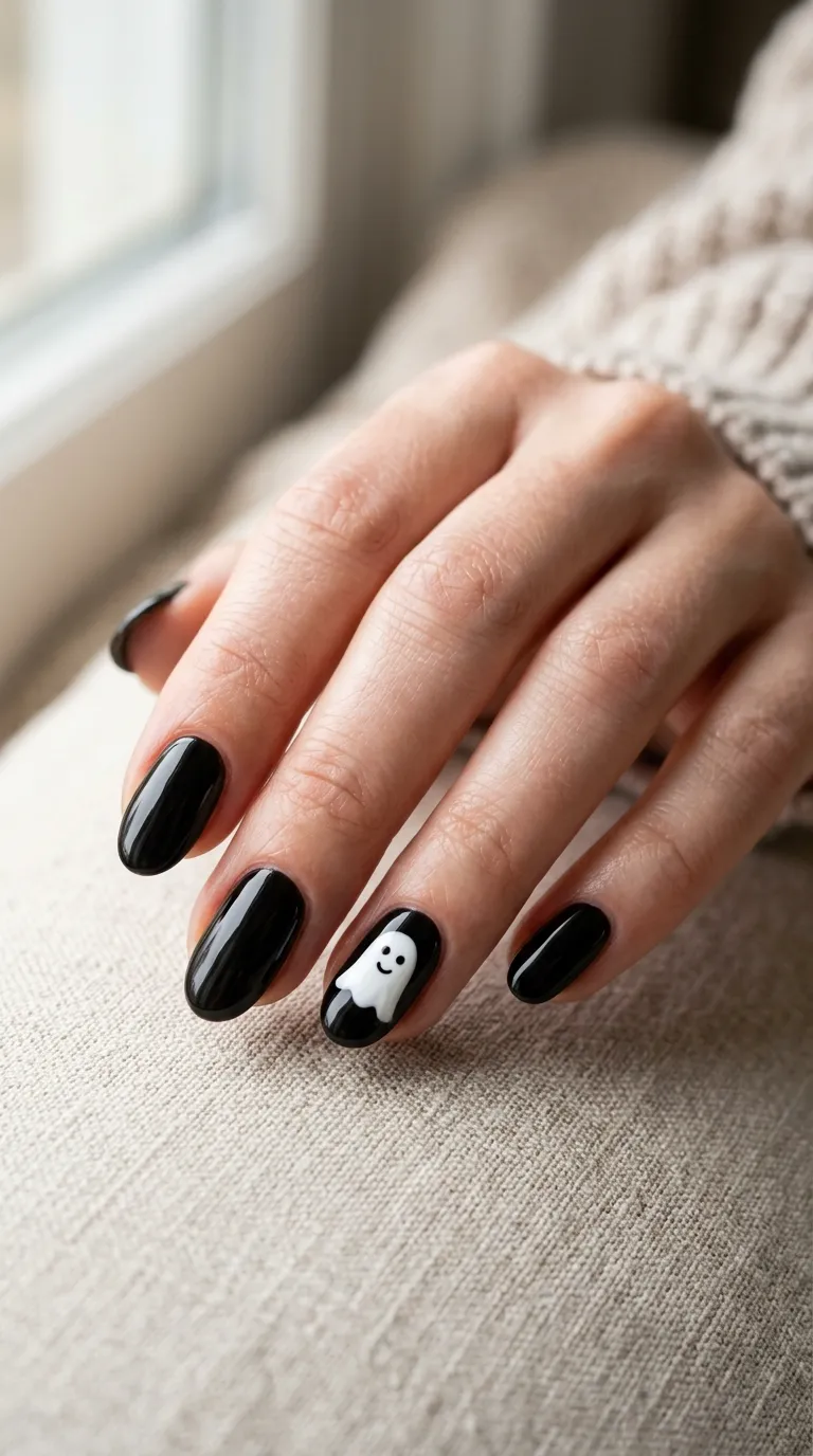 2. Simple Ghost Nail