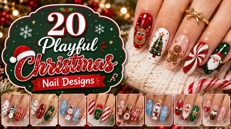 20 Playful Christmas Nail Designs for Holiday Beauty