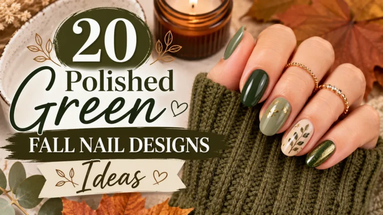 20 Polished Green Fall Nail Designs to Try