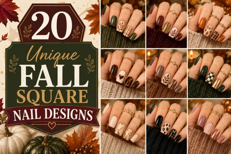 20 Unique Fall Square Nail Designs to Try