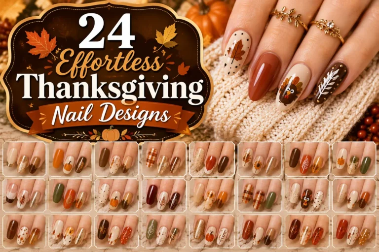 24 Effortless Thanksgiving Nail Designs for Holiday Beauty