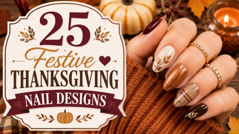 25 Festive Thanksgiving Nail Designs for Holiday Beauty