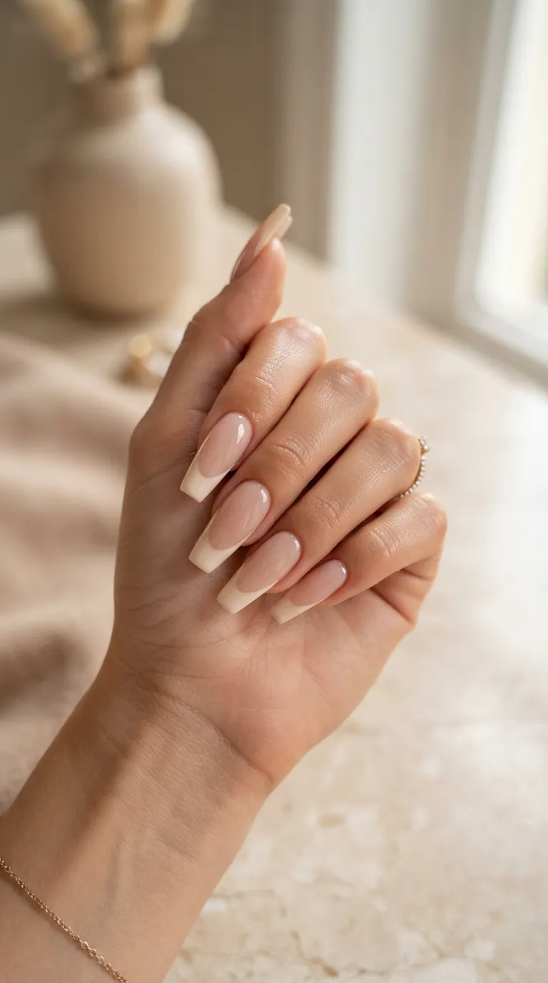 3. Classic French Tips with a Twist