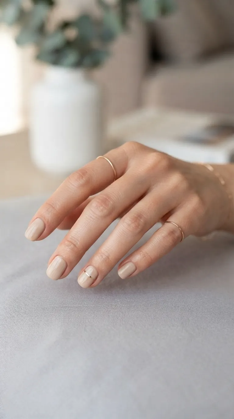 3. Single Gold Line Accent
