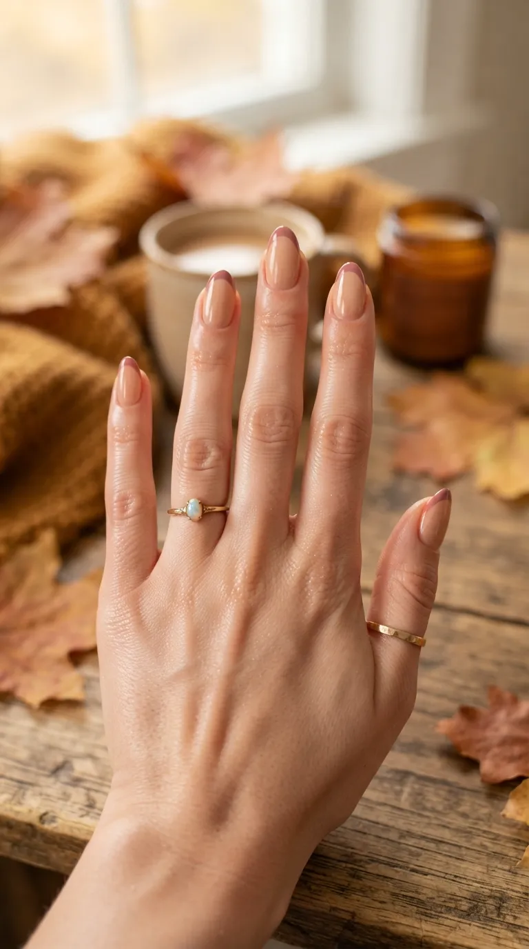 4. Dusty Rose French Tips