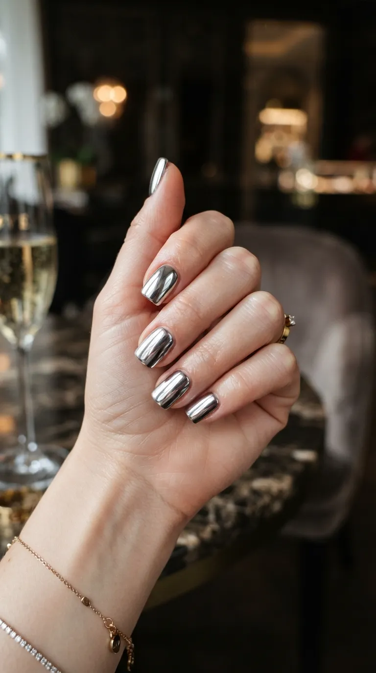 5. Chrome or Metallic Nails