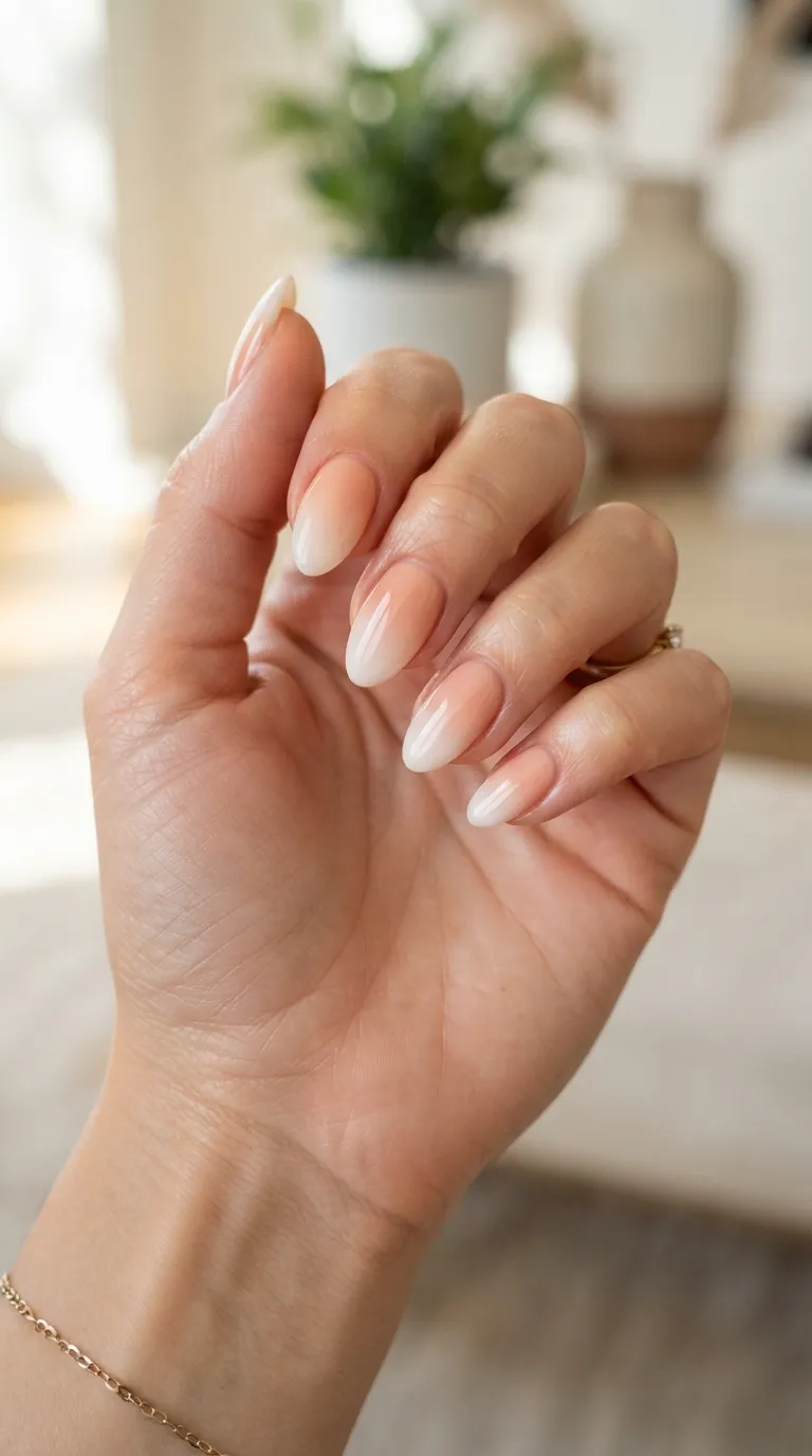 8. Ombre Almond Nails