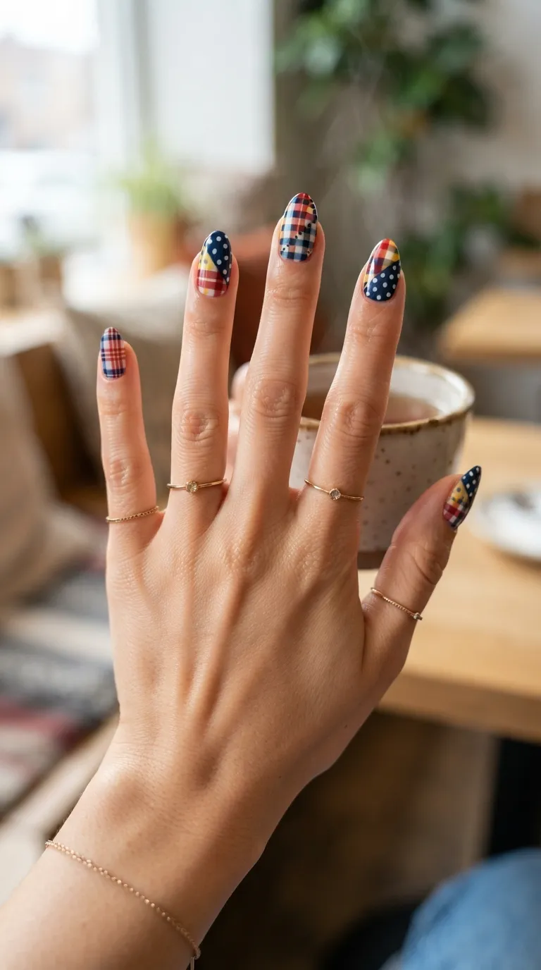 8. Plaid Patch Dots