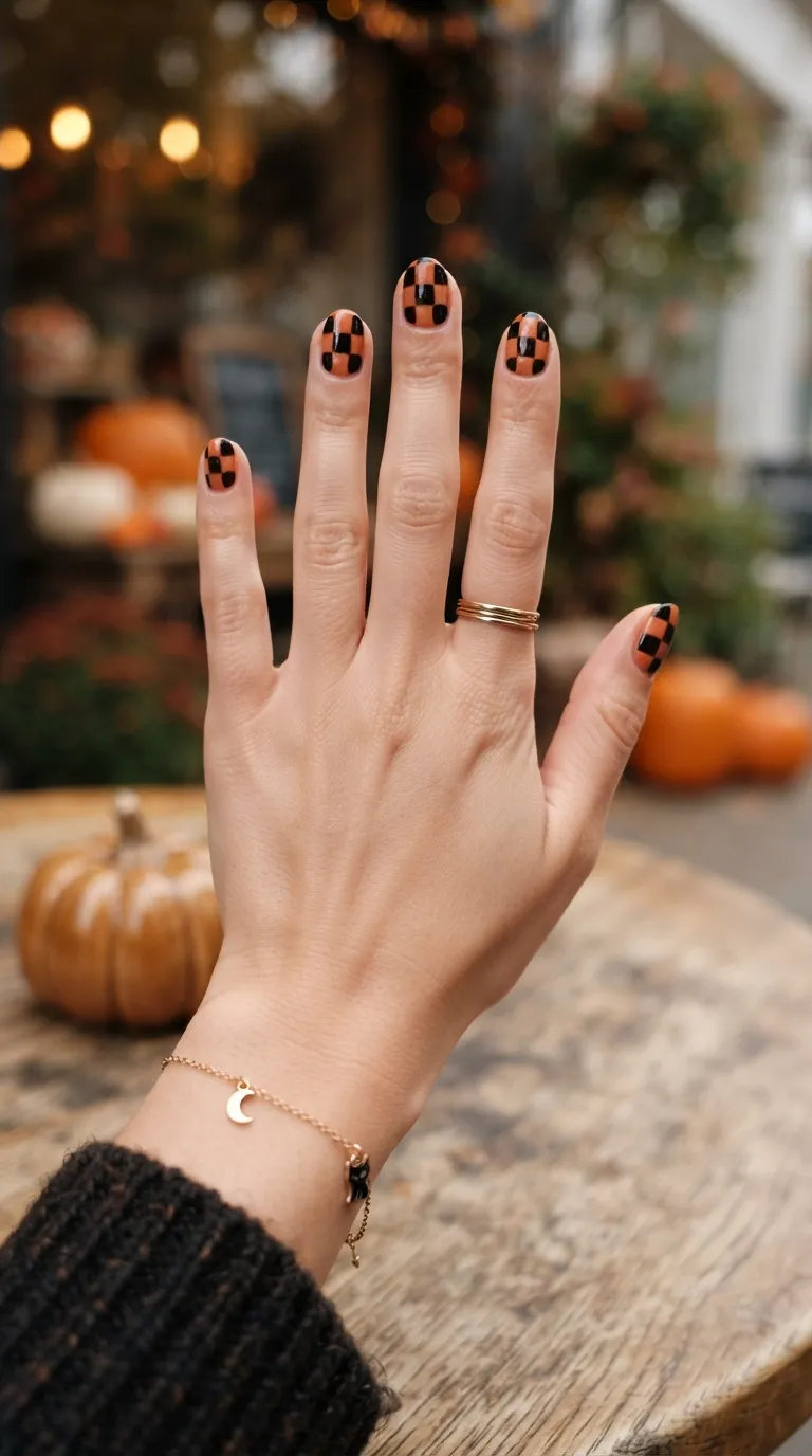 9. Orange and Black Checkers