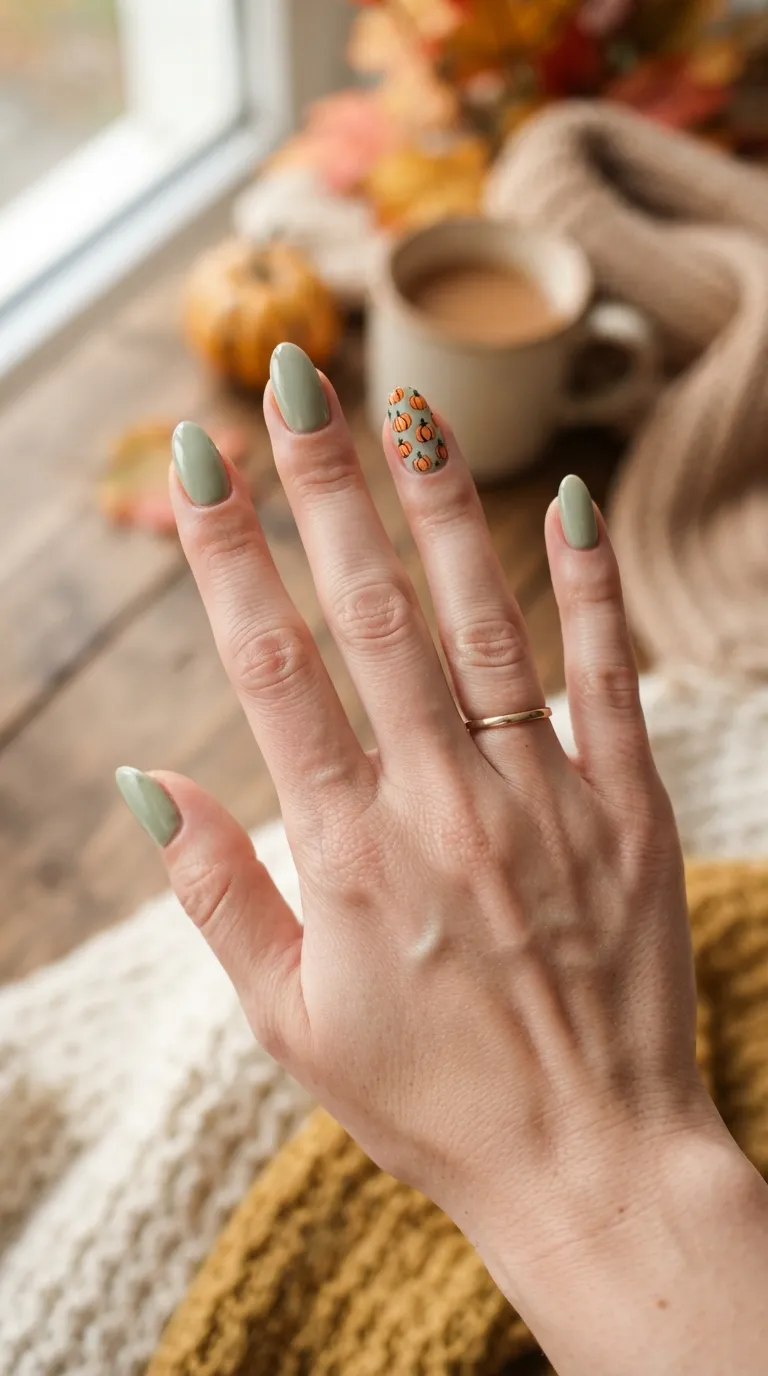 9. Pumpkin Patch Nails