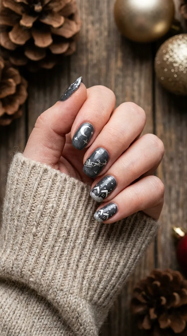 2. Gold Glitter Tips