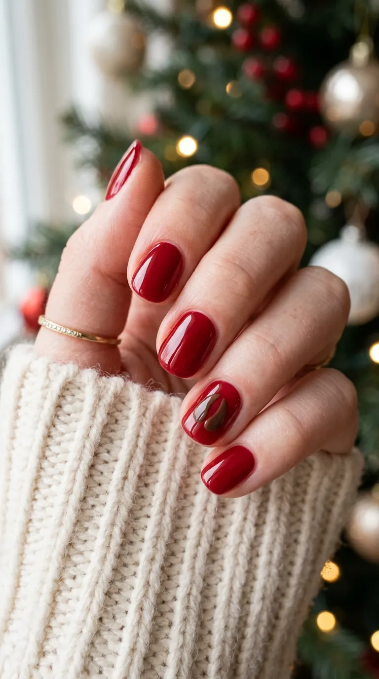 7. Gilded French Tips
