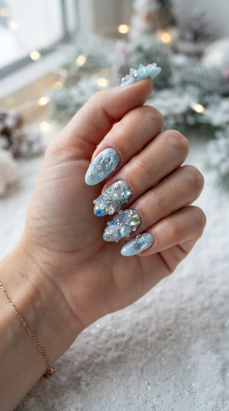 8. Cranberry Glitter Gradient