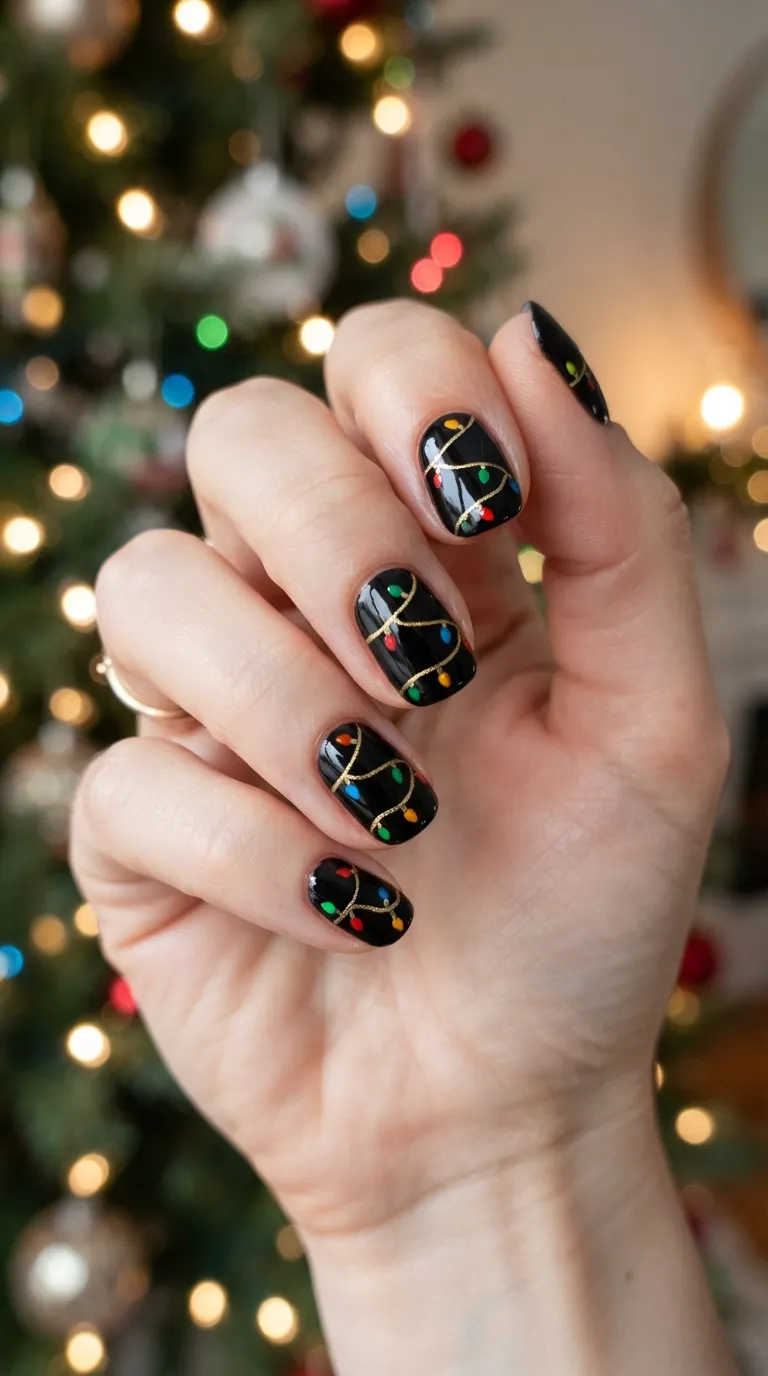 2. Candy Cane Striped Nails