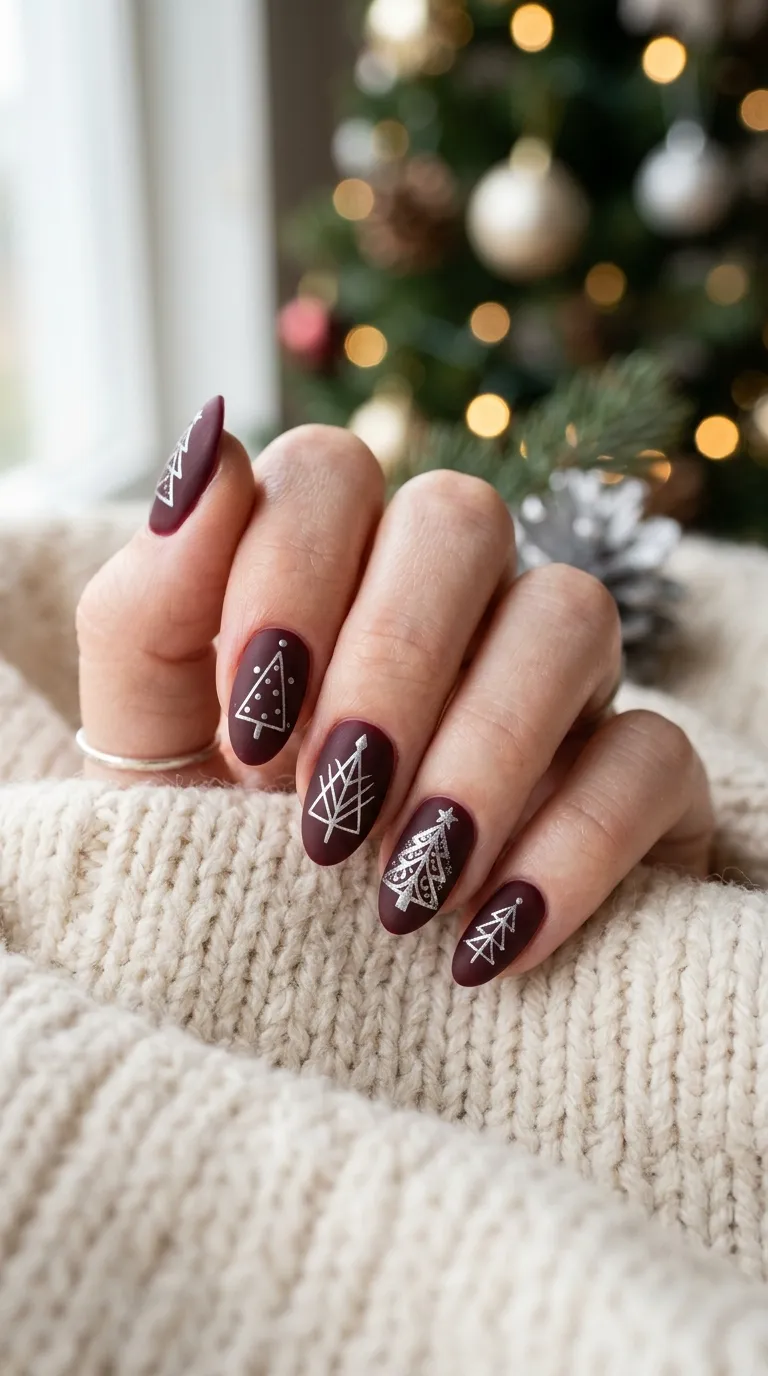 3. Snowflake Christmas Nails