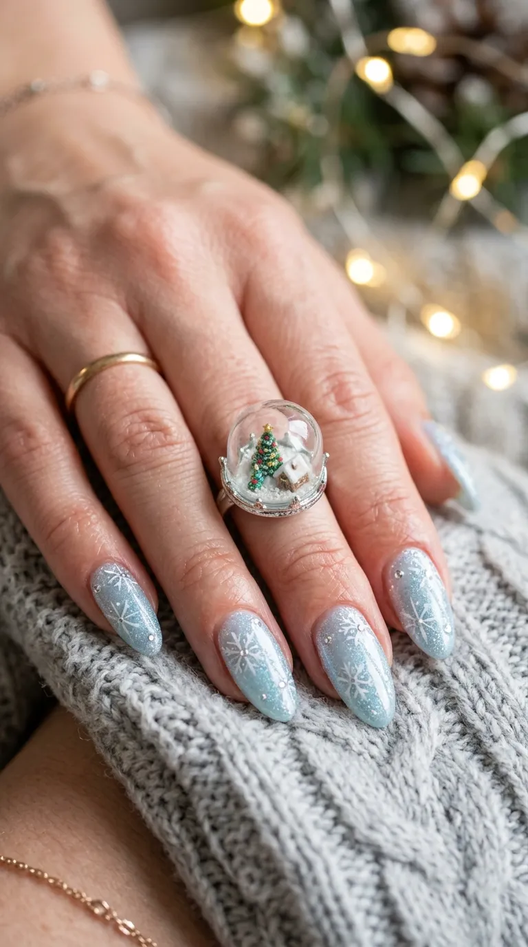 5. Santa Claus Accent Nails