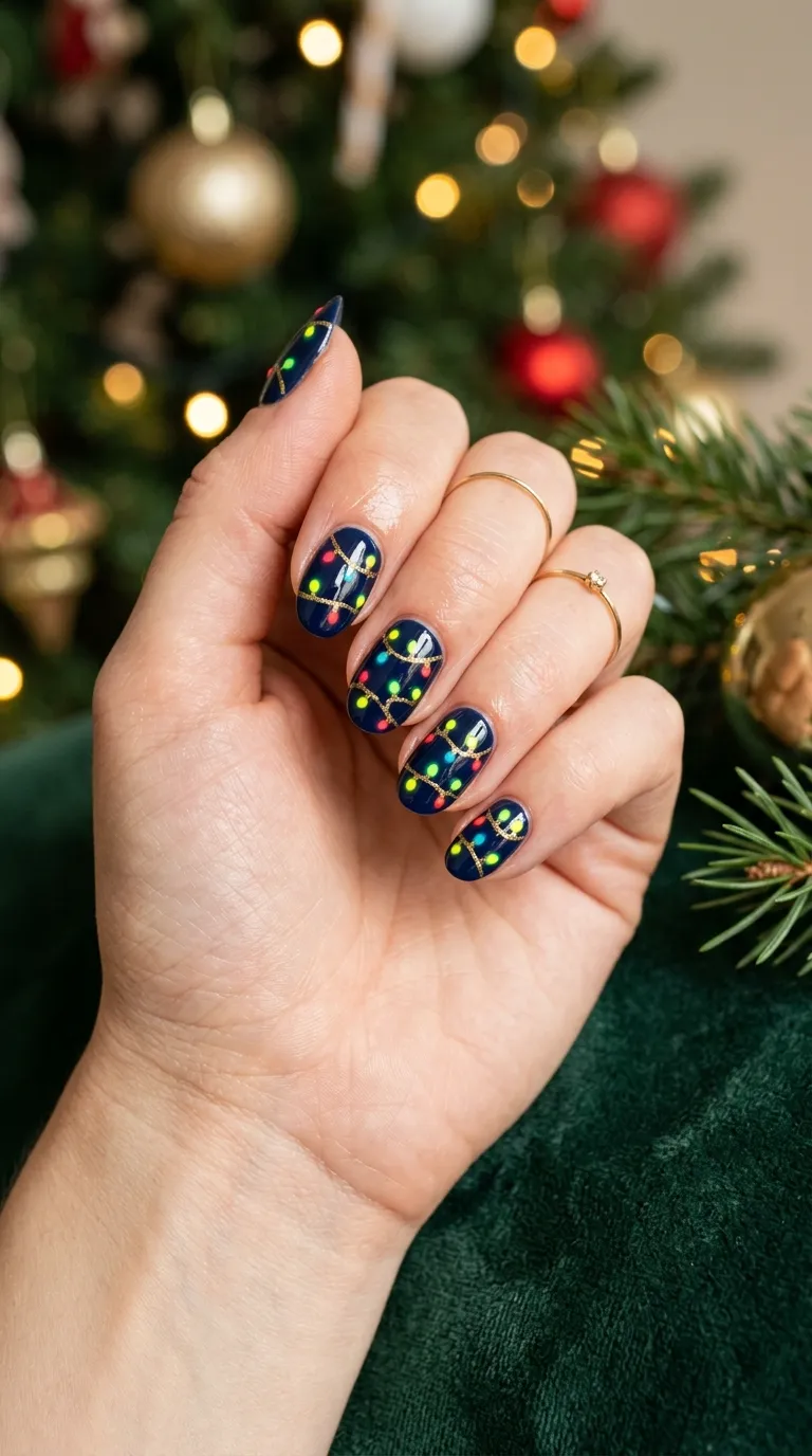 8. Reindeer and Rudolph Nails