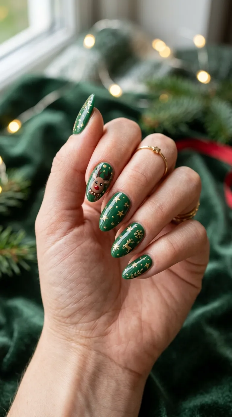 7. Tree Over Silver Glitter Snow