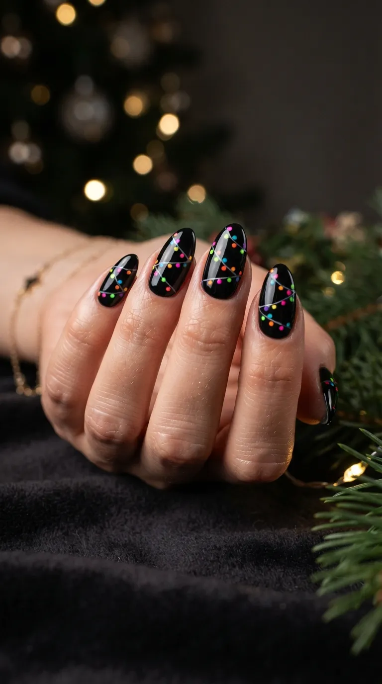 2. Gold Glitter Tips
