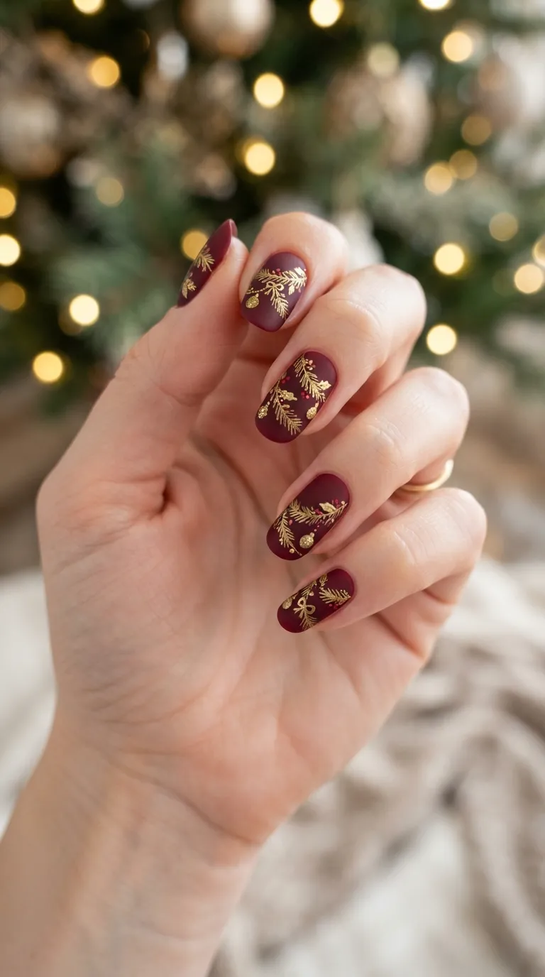 2. Gold Glitter Tips