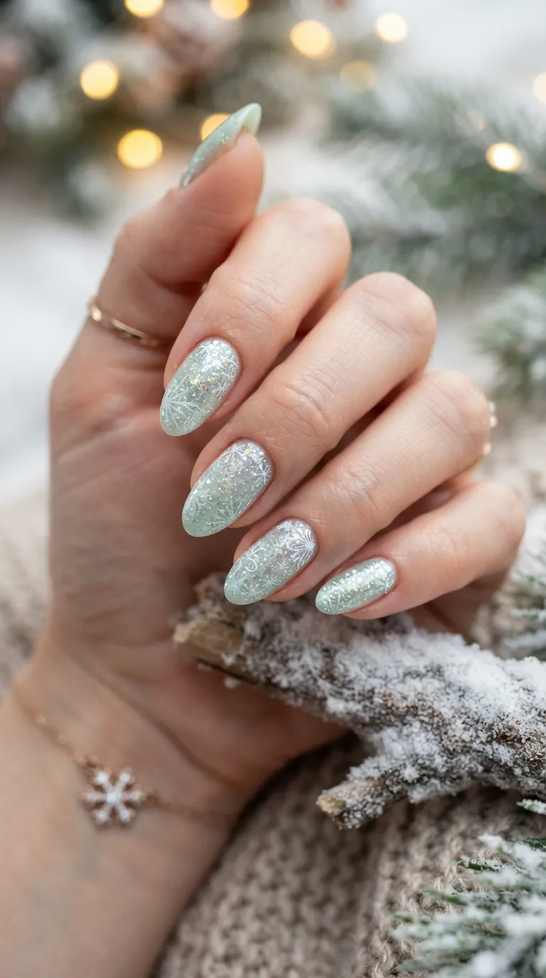 19. Gingerbread Character Nails