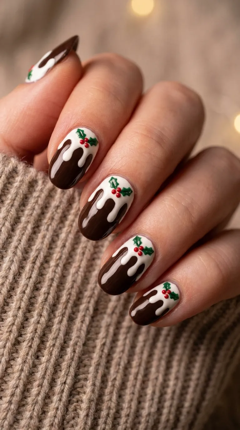 21. Sweater Knit Texture Nails