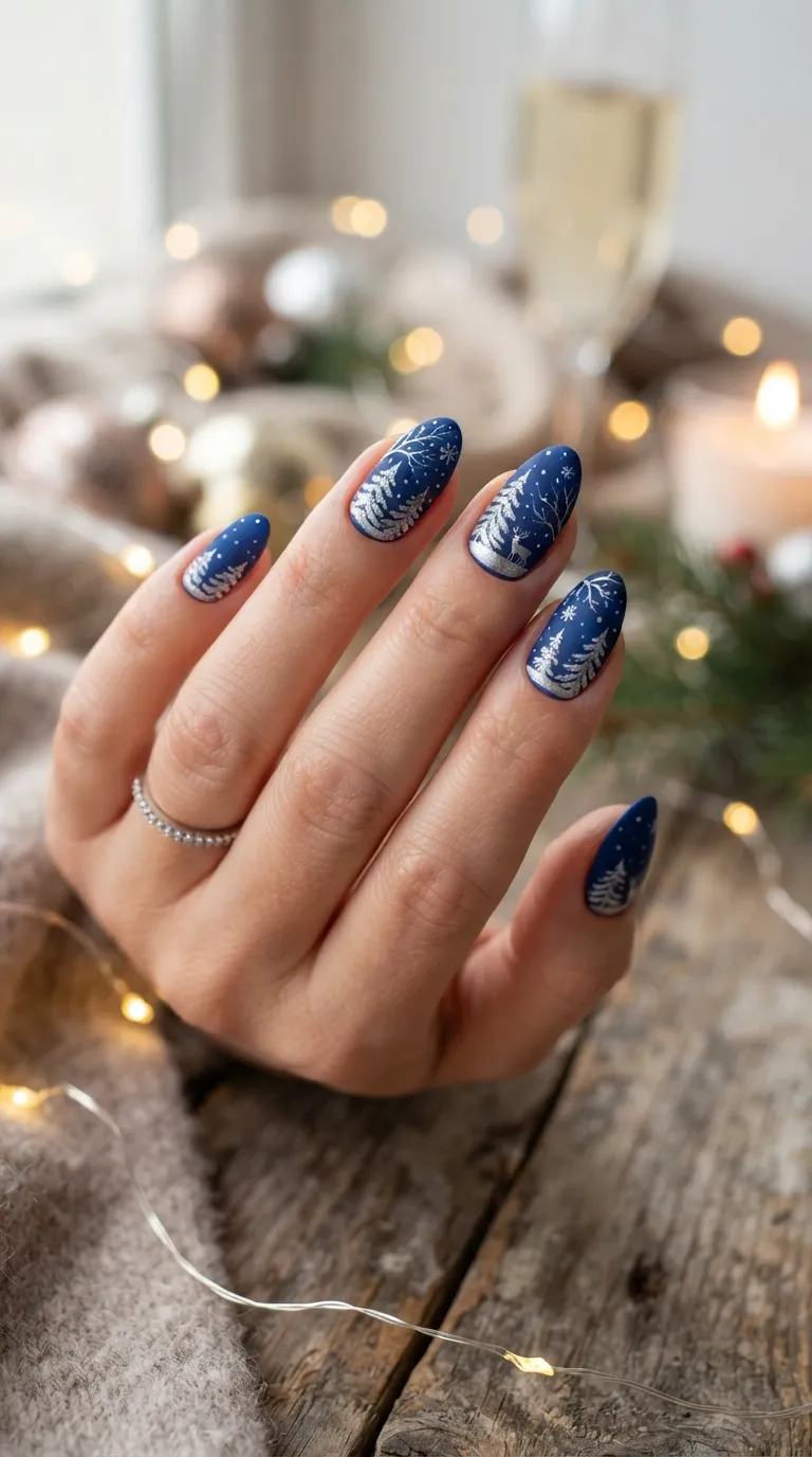11. Silver Tinsel French Tips