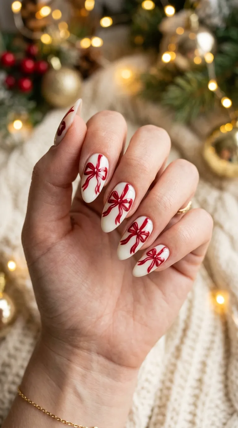 15. Lustrous Scarlet Ribbon Lines