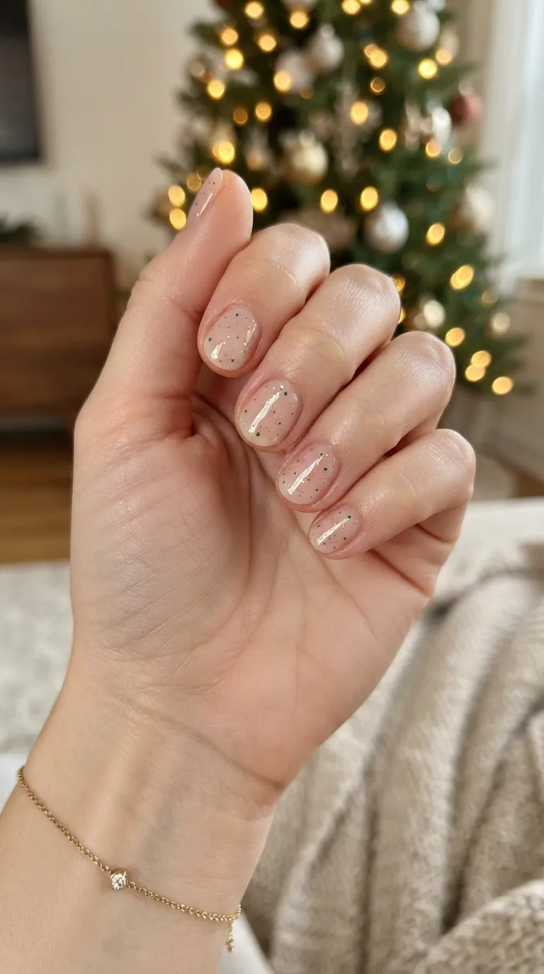 2. Gold Glitter Tips
