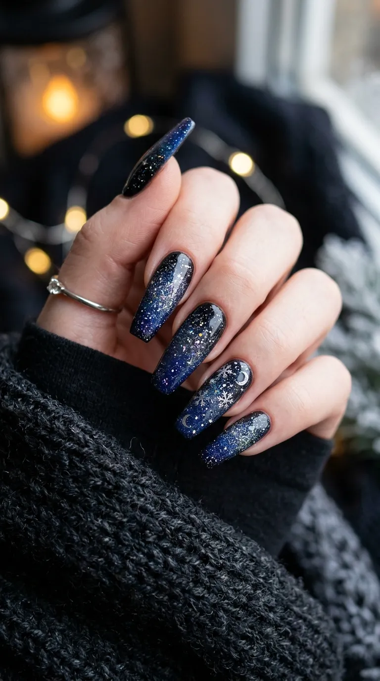 1. Rosy Glitter Ombré