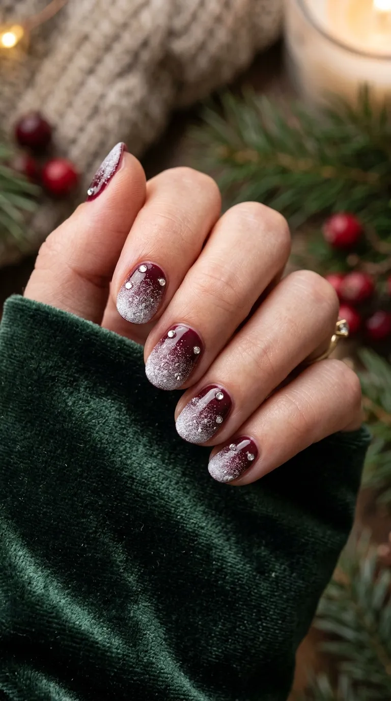 10. Snowy Glitter Fade