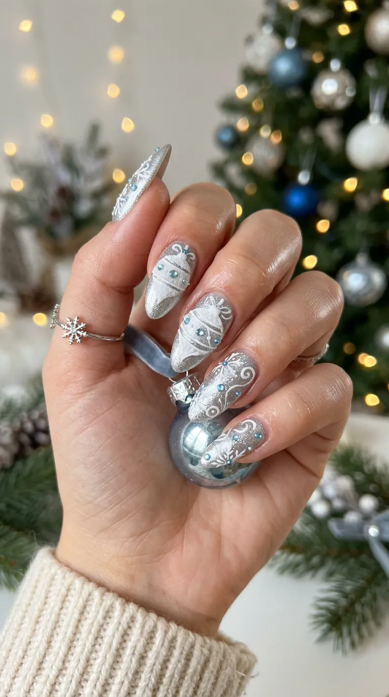 17. Ornament Accent Nails