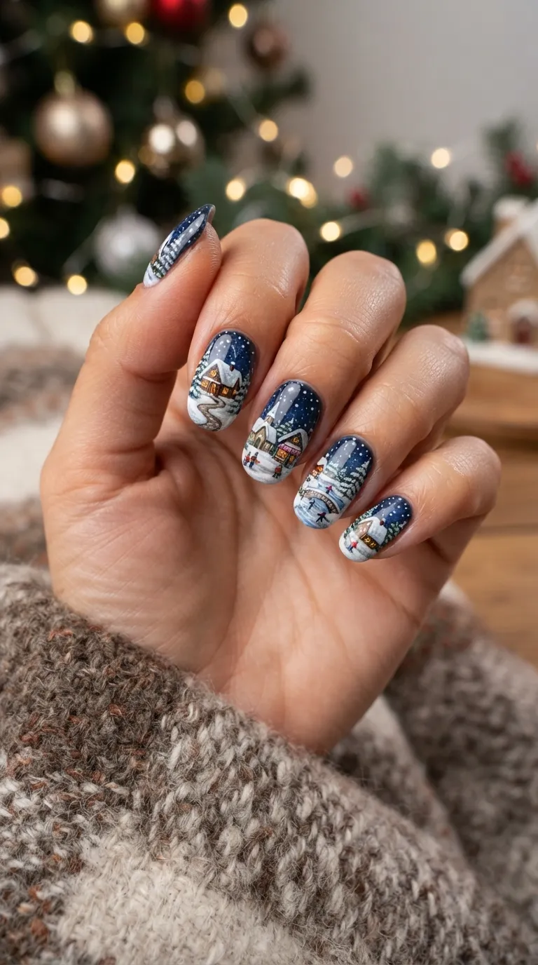 13. Gingerbread Pink Nails