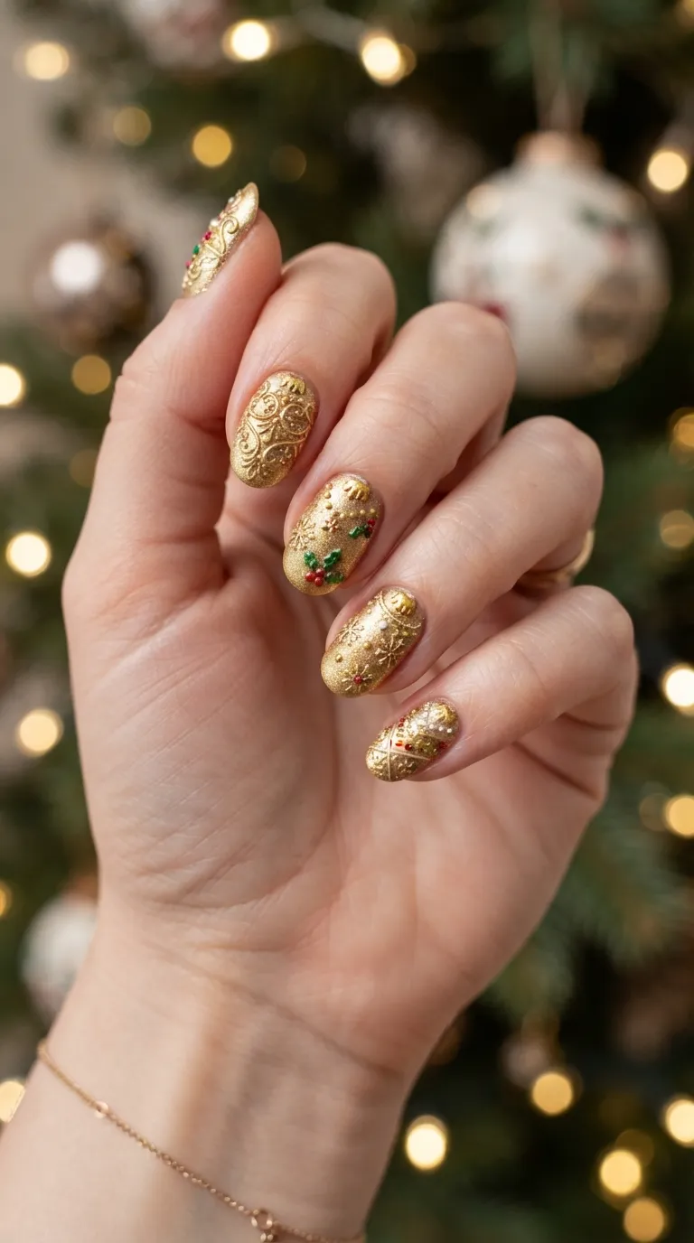22. Fuchsia and Gold Foil