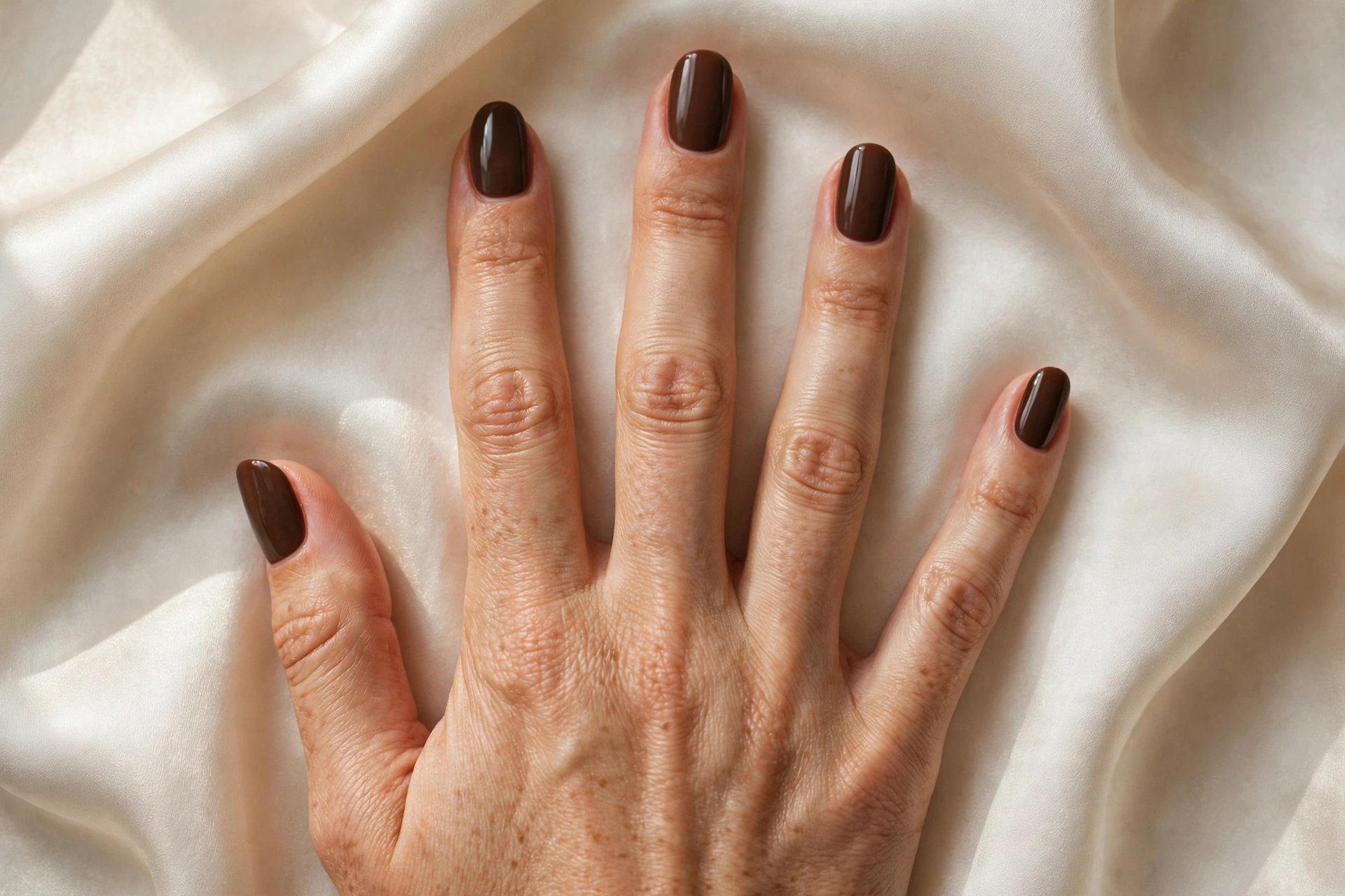 19. Mahogany Velvet Nails