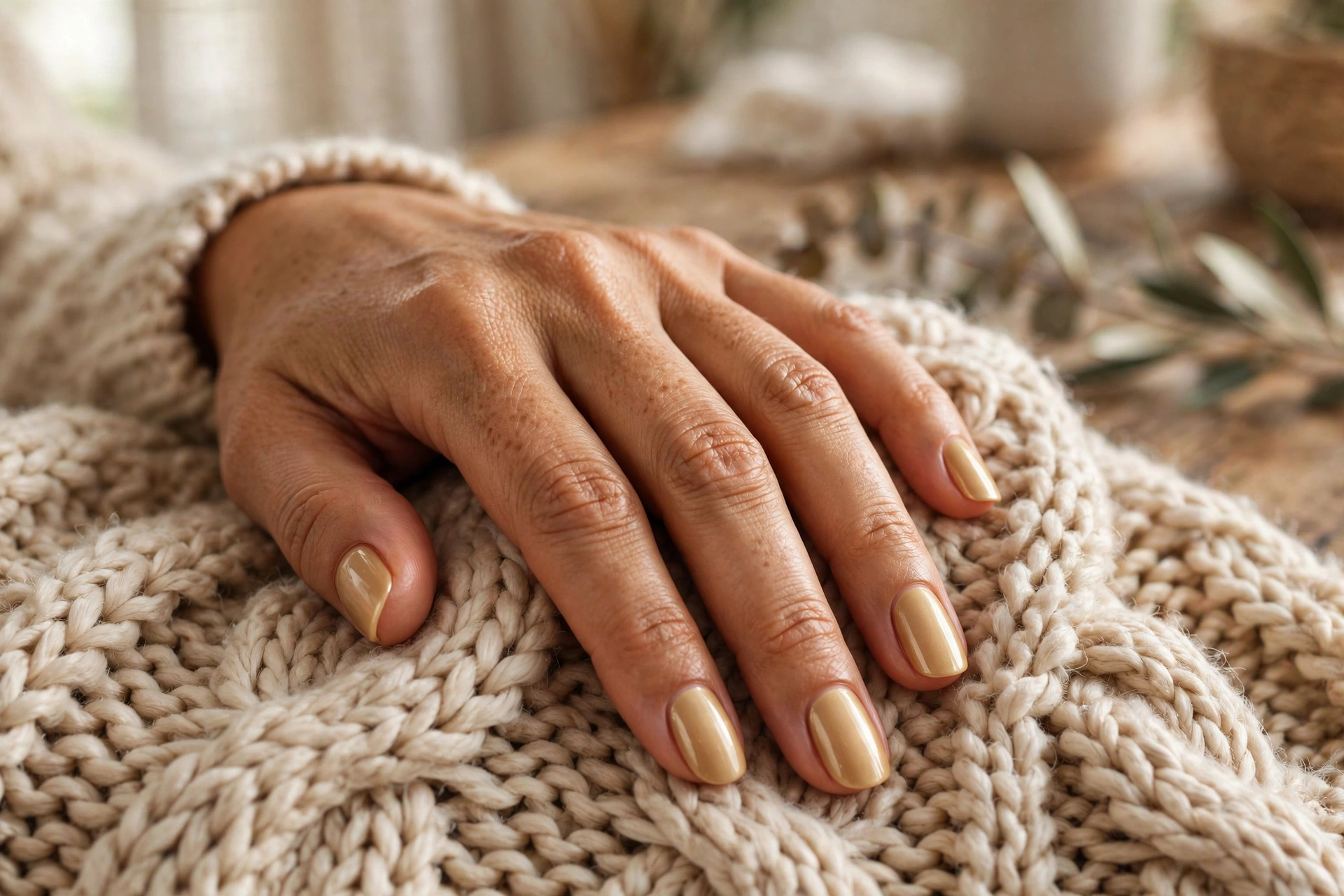 21. Tortoiseshell Accent Nail