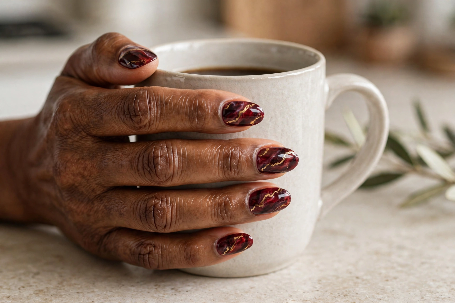24. Burgundy Jewel Accents