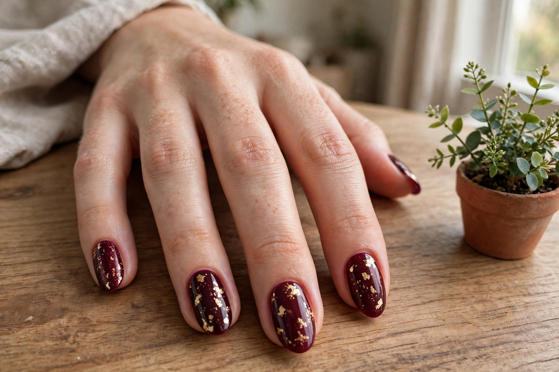 25. Burgundy Negative Space