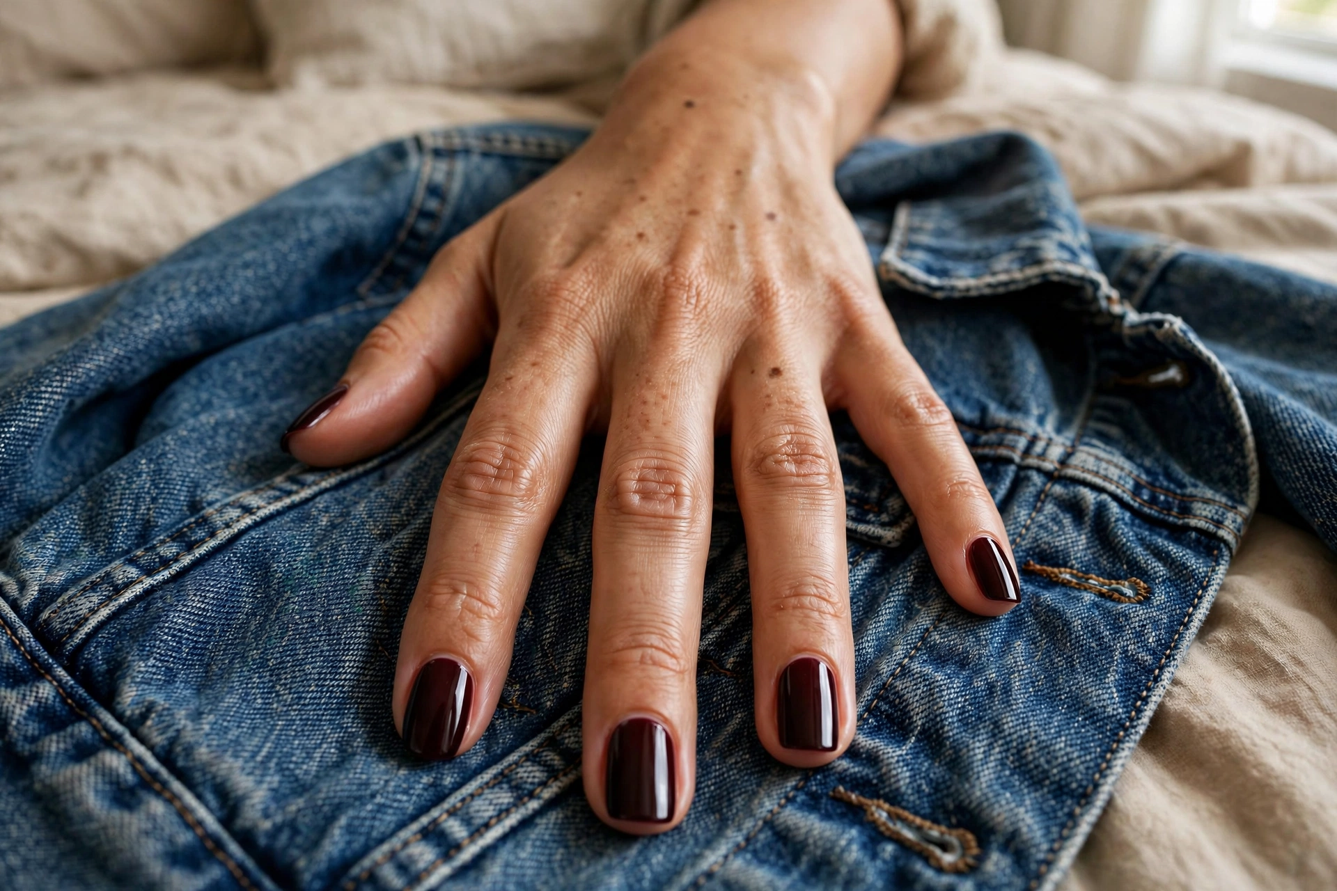 17. Gilded Maroon Accents