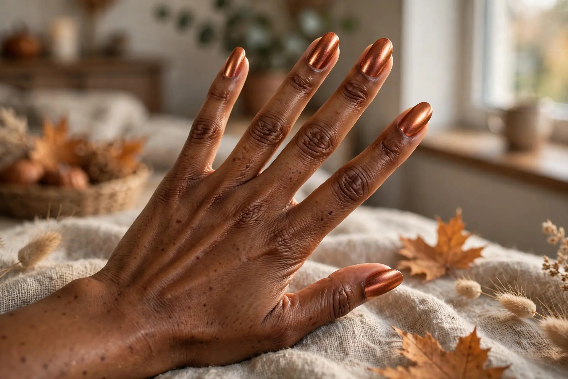 Copper Metallic Ovals