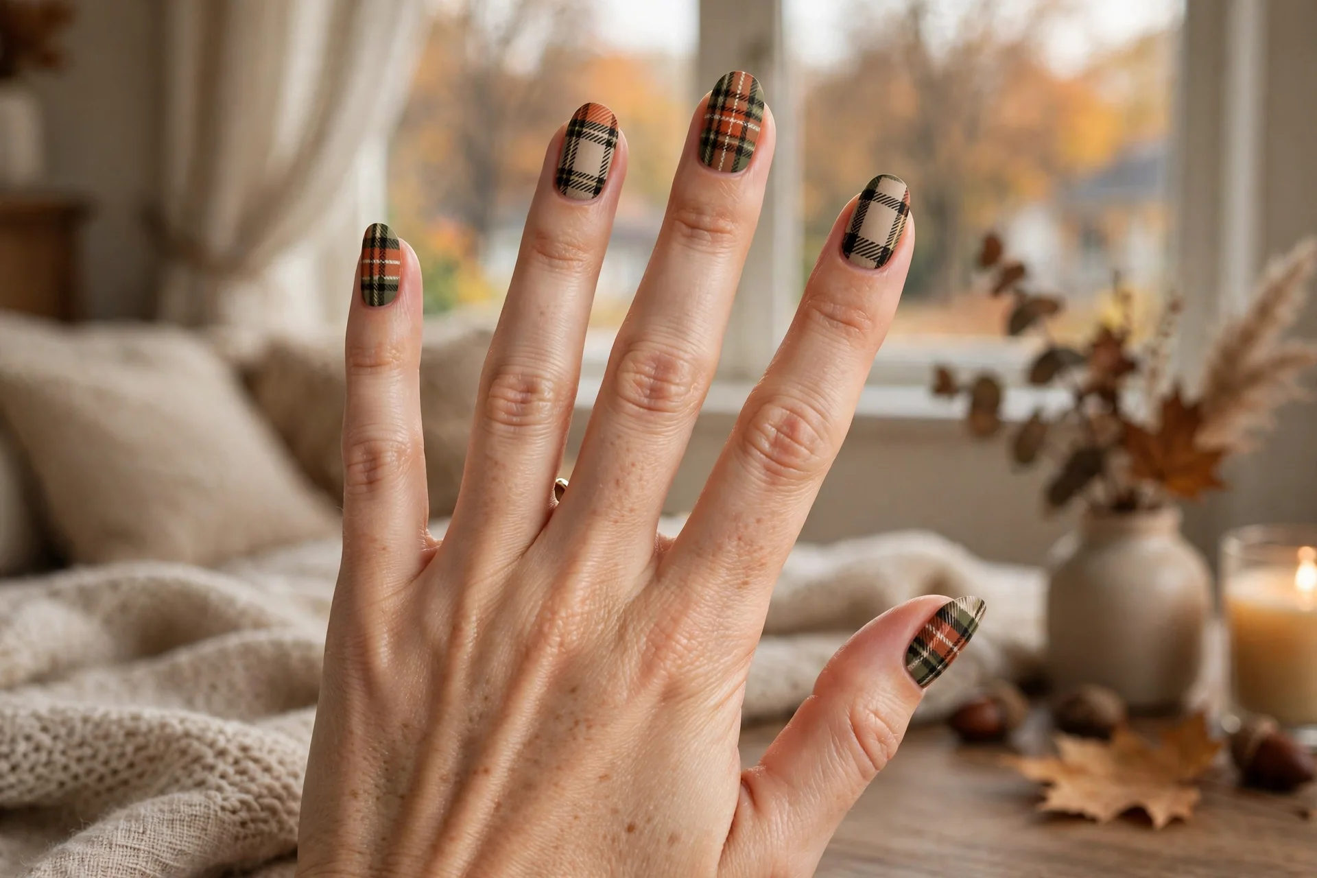 Plaid Toe Design