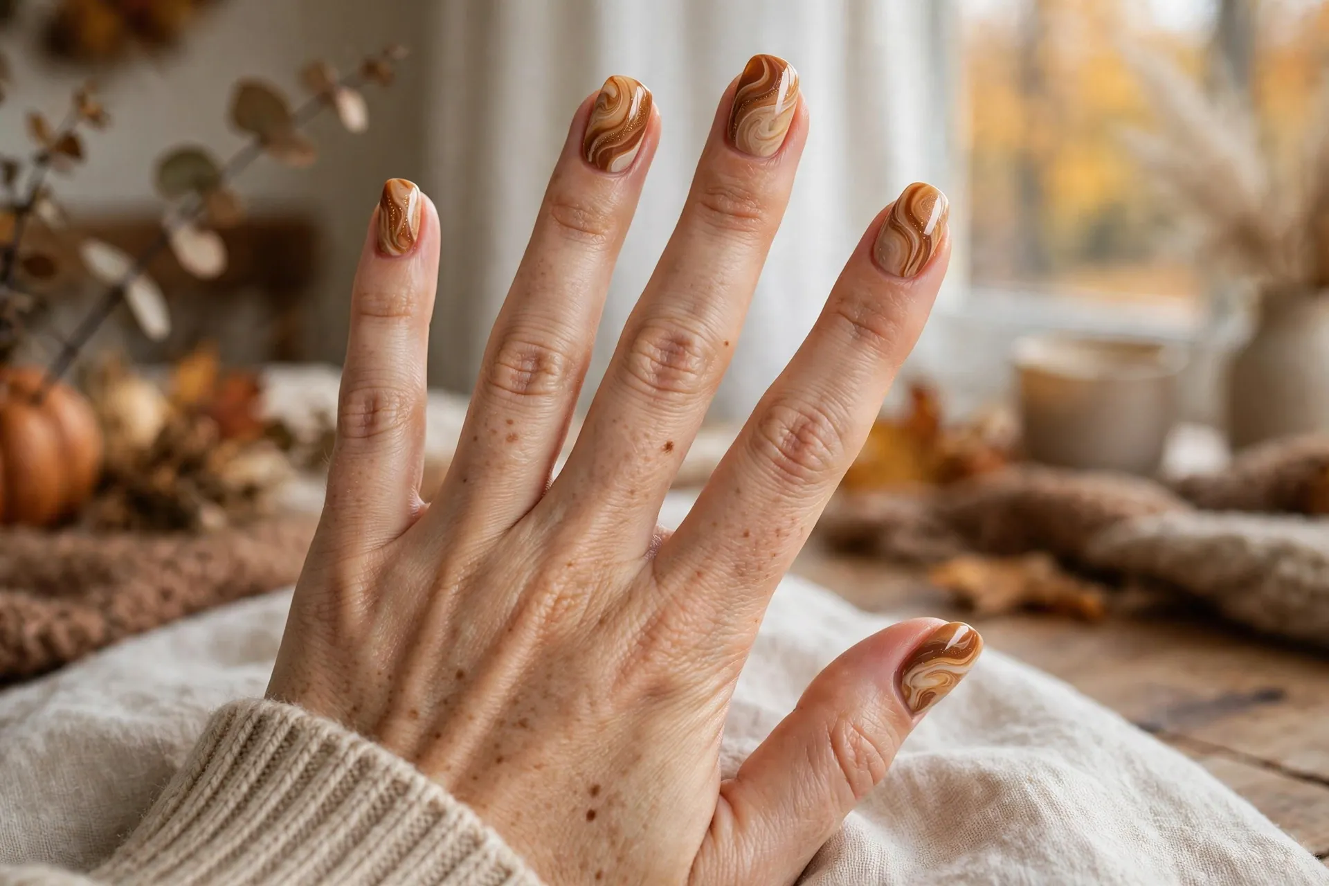 Caramel Marble Swirls