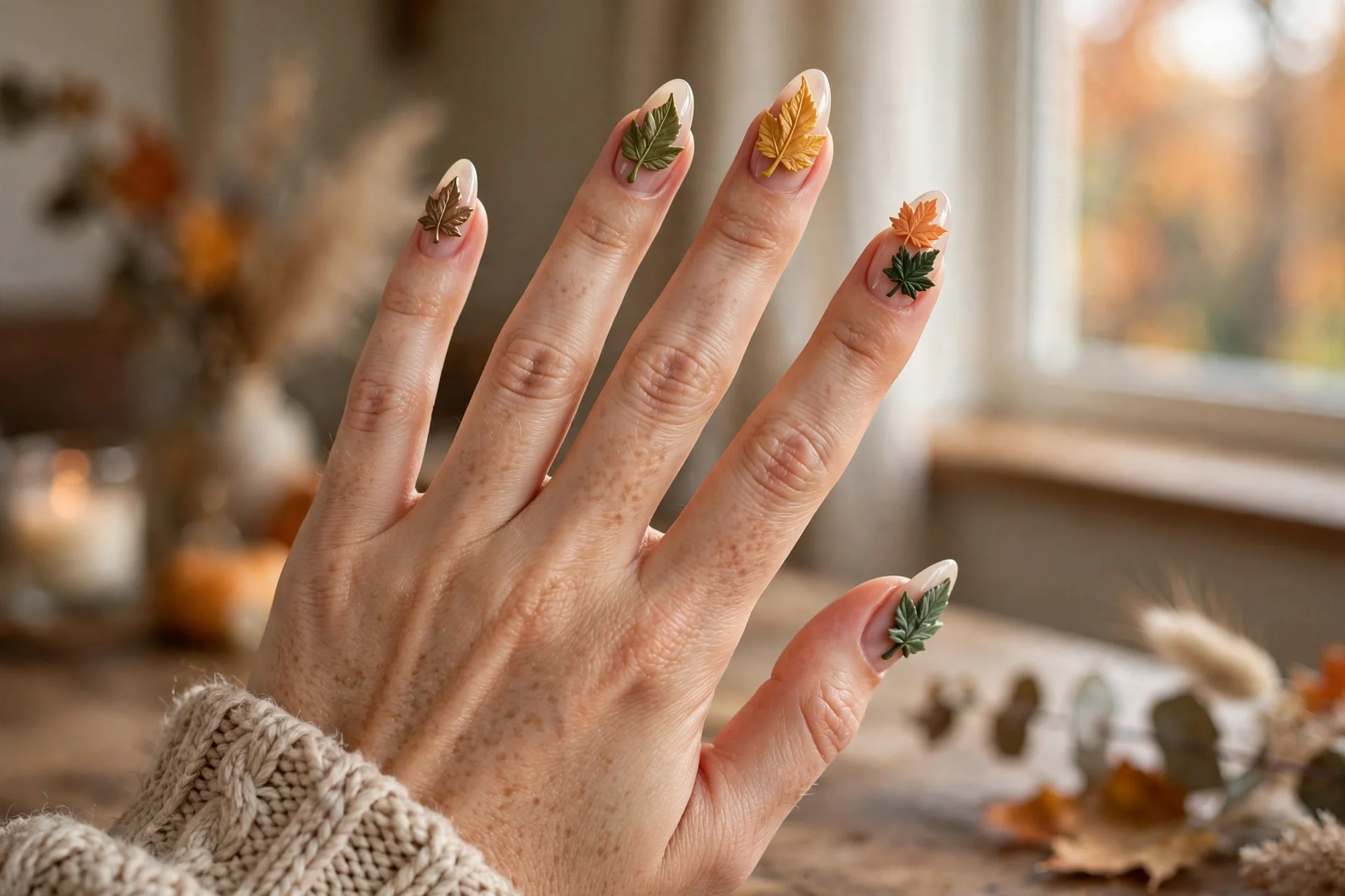 Maple Leaf Confetti Tips