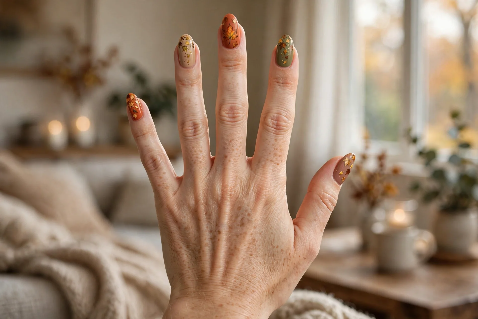 Falling Leaves On Ovals