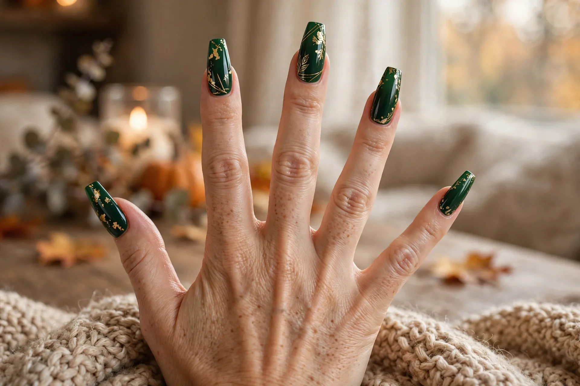 Forest Green Ovals