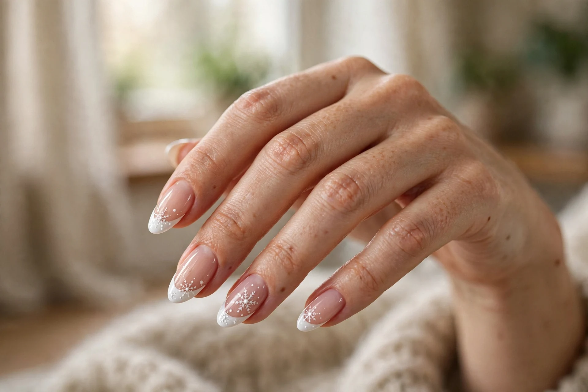 Snowflake French Tips