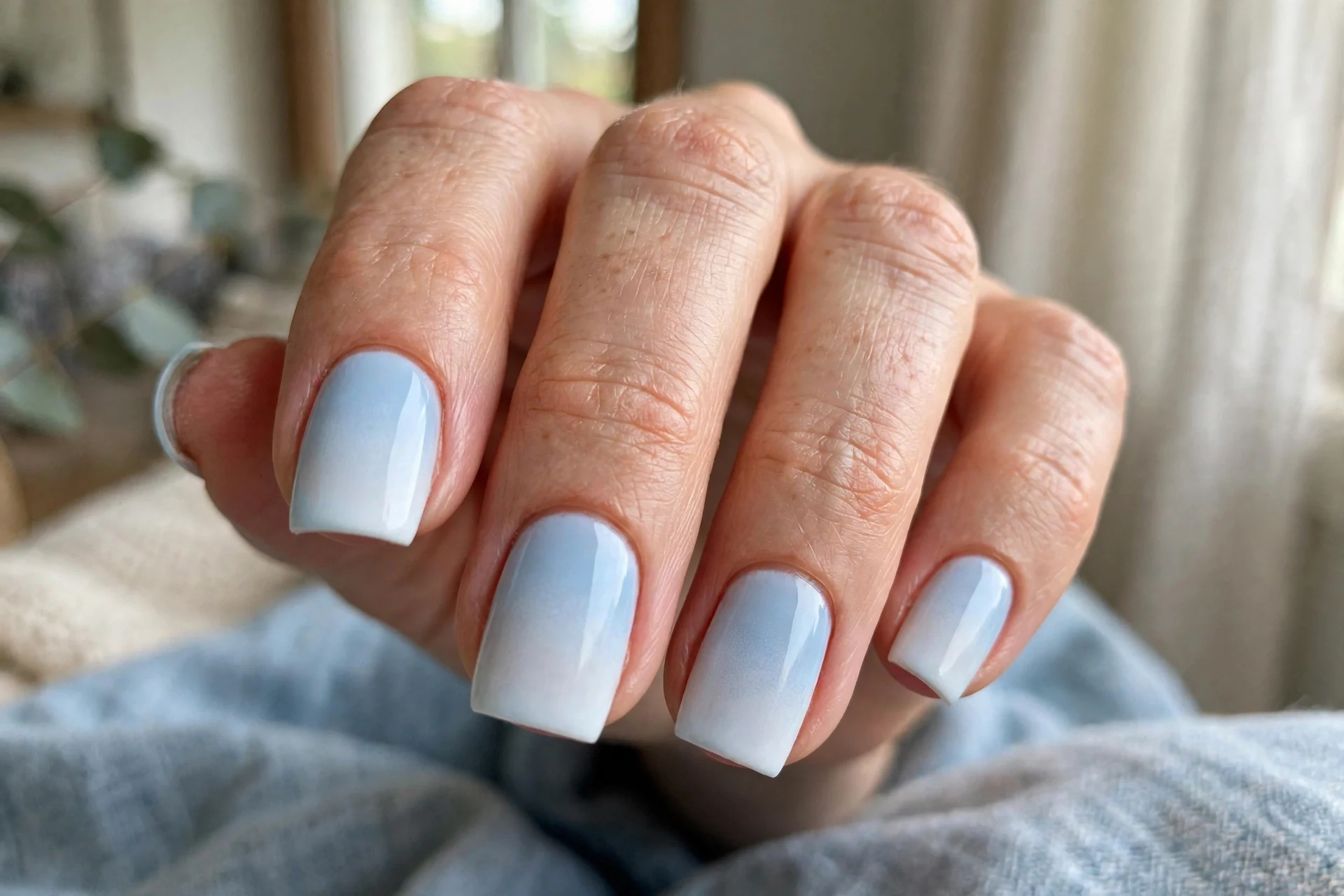 Icy Blue French Fade